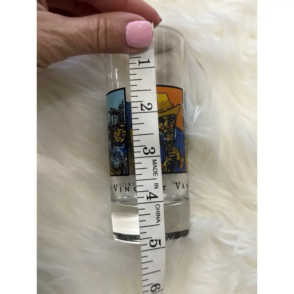 Vintage “Spirits” By Vincent Van Gough Glass Art Highball Drinking Glass Barware